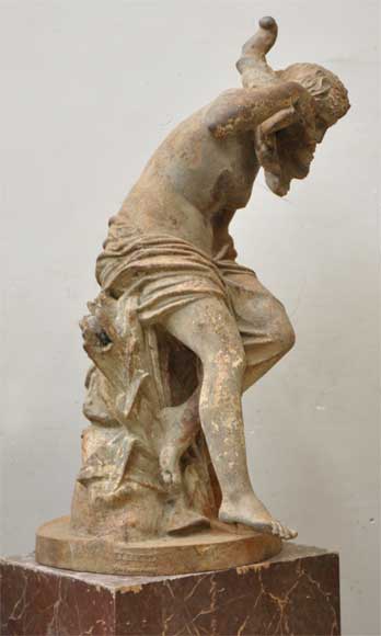 Antique cast iron statue signed by Ducel_fr