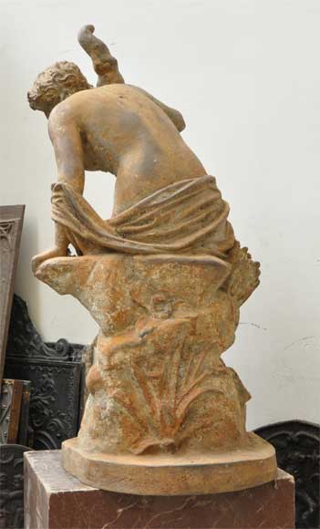 Antique cast iron statue signed by Ducel_fr