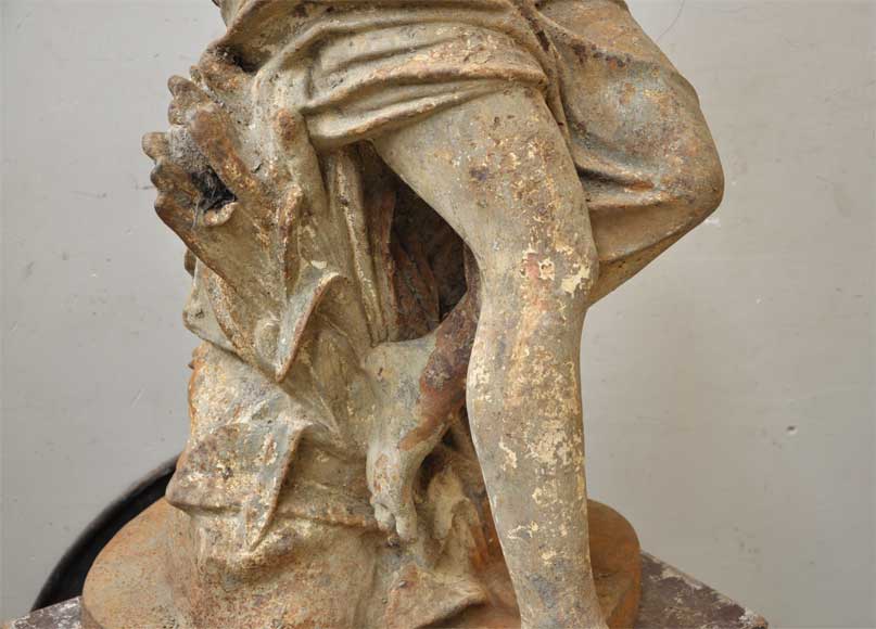 Antique cast iron statue signed by Ducel_fr