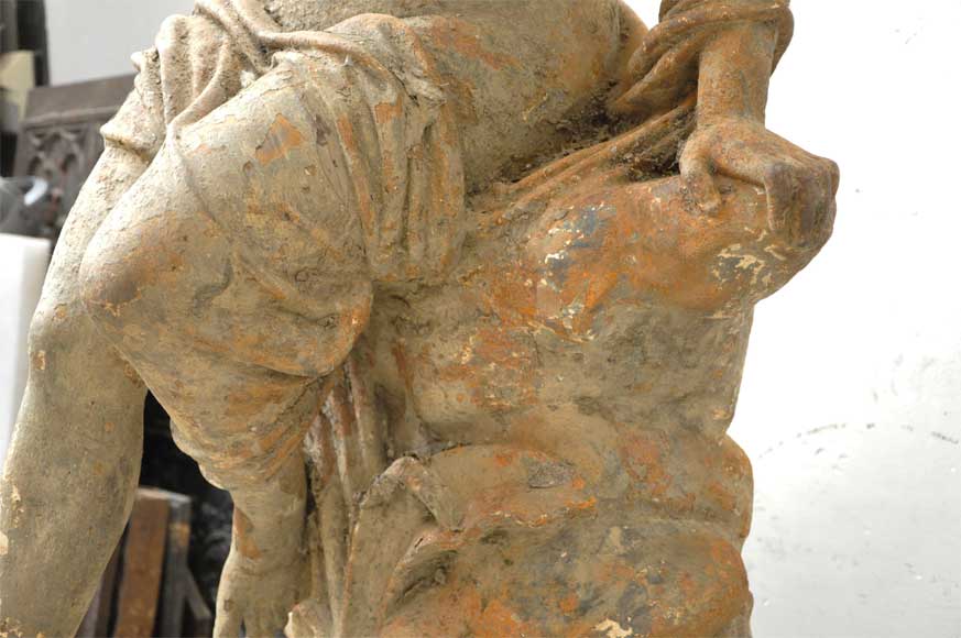 Antique cast iron statue signed by Ducel_fr