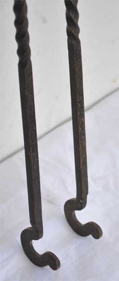 Pelle de cheminée fer forgé bronze XVIIIème siècle