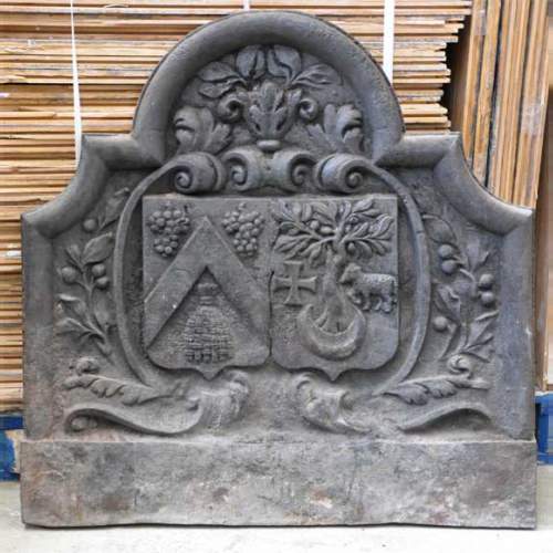 Plaque de cheminée ancienne armoriée