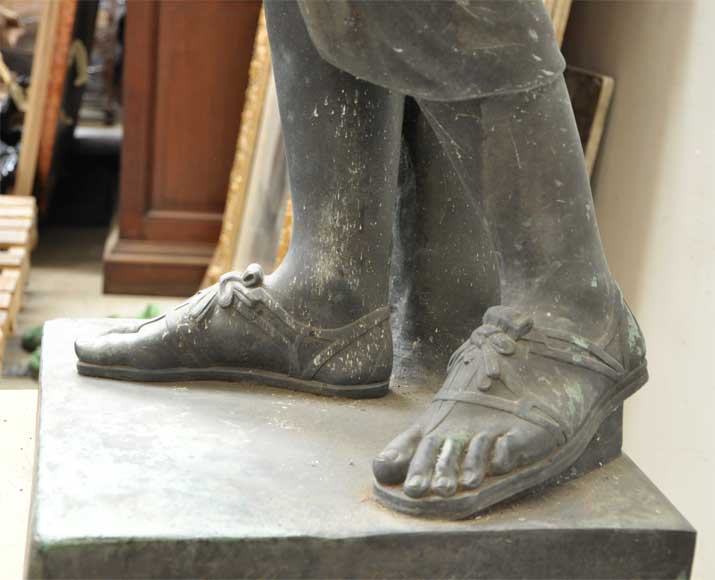 "Diane of Gabies", bronze statue by Elkington, Mason and Cie, dated from 1854_fr
